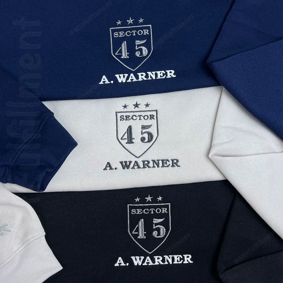 Embroidered Shatter Me Sweatshirt - Aaron Warner Sector 45 CCR Uniform Hoodie, Bookish Merch for Shatter Me Series Fans