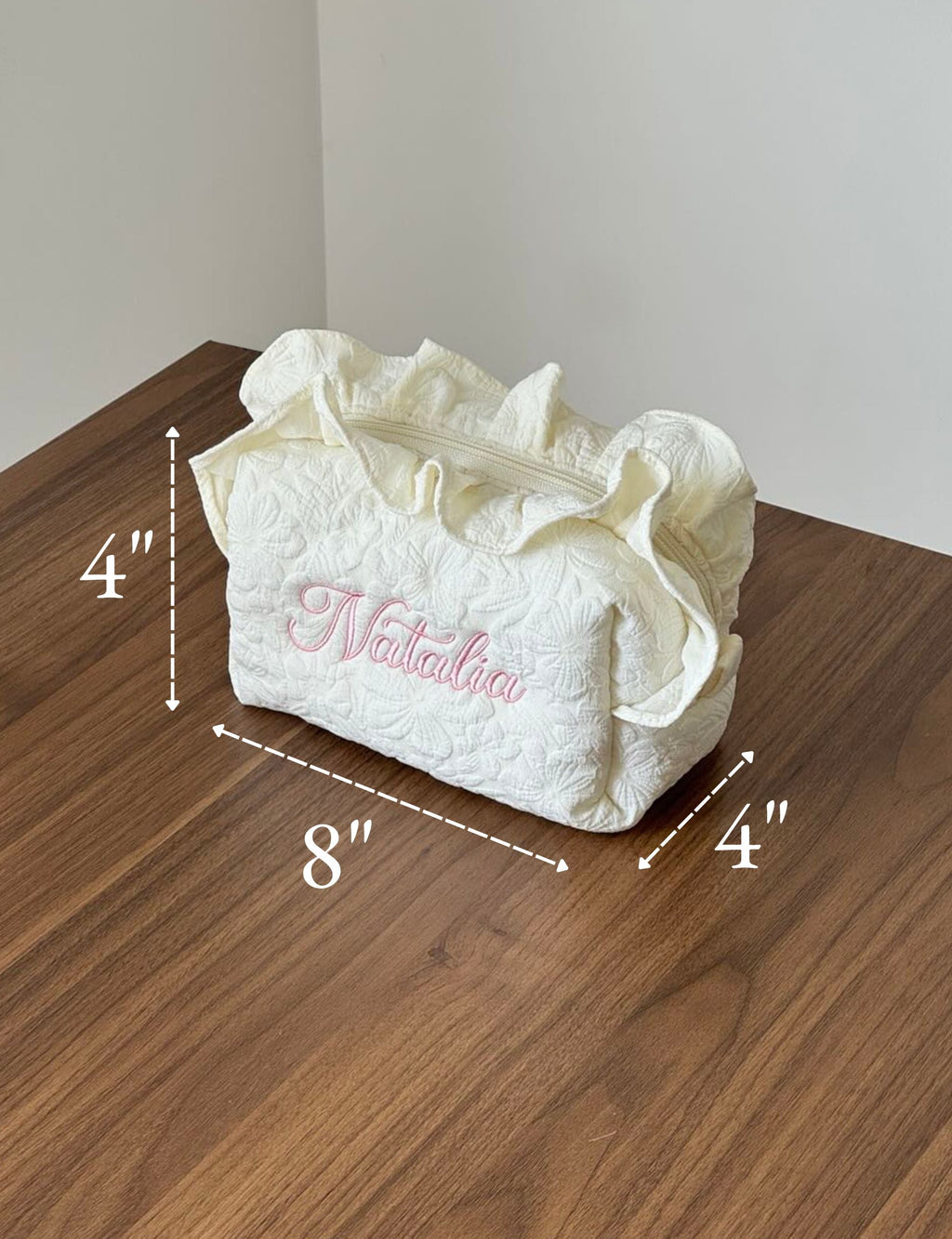 Makeup Pouch - White Garden 2