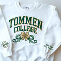 Preppy Tommen College Sweatshirt – Embroidered Collegiate Crewneck