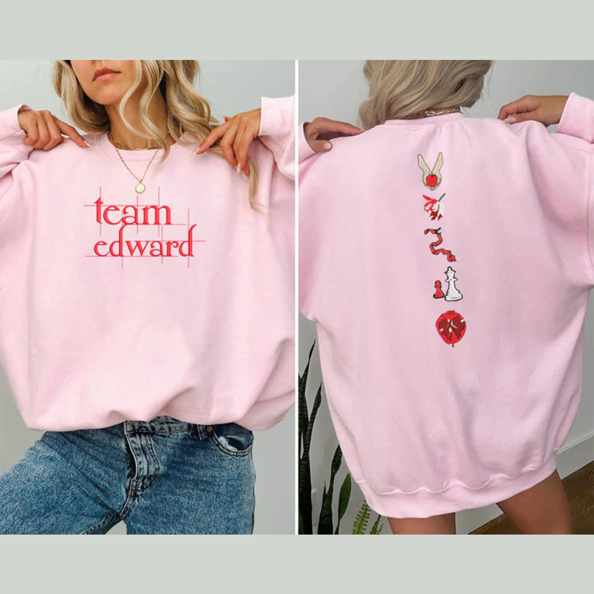 Twilight Embroidered Sweatshirt | Book Cover Aesthetic Crewneck | Twilight Saga | Edward Cullen Vampire Bookish Merch