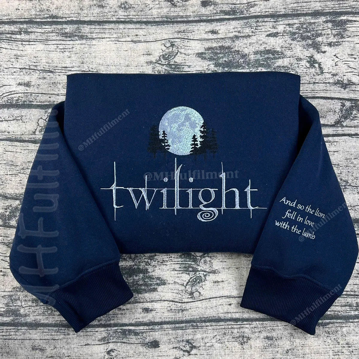 Twilight Embroidered Sweatshirt - Edward Cullen, Twilight Saga, New Moon, Eclipse, Breaking Dawn, Bookish Merch, Twilight Merch