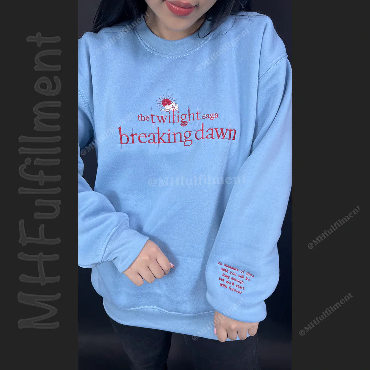 Twilight Embroidered Sweatshirt - Edward Cullen, Twilight Saga, New Moon, Eclipse, Breaking Dawn, Bookish Merch, Twilight Merch