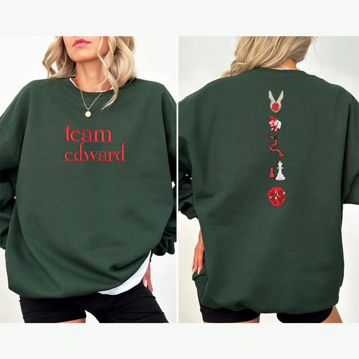 Twilight Embroidered Sweatshirt | Book Cover Aesthetic Crewneck | Twilight Saga | Edward Cullen Vampire Bookish Merch