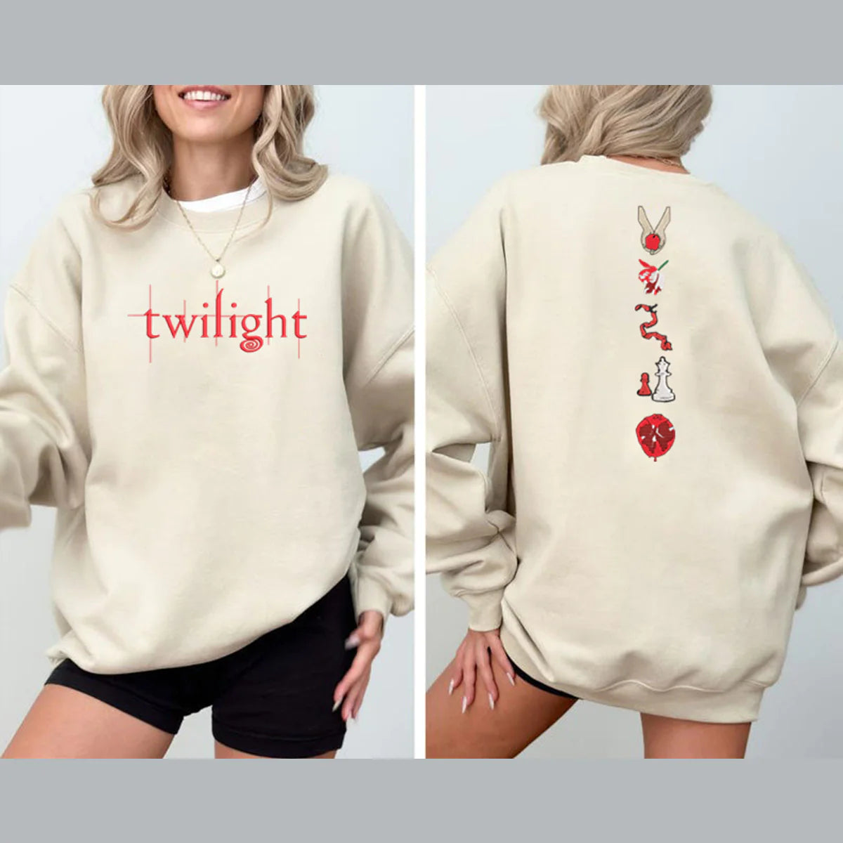 Twilight Embroidered Sweatshirt | Book Cover Aesthetic Crewneck | Twilight Saga | Edward Cullen Vampire Bookish Merch