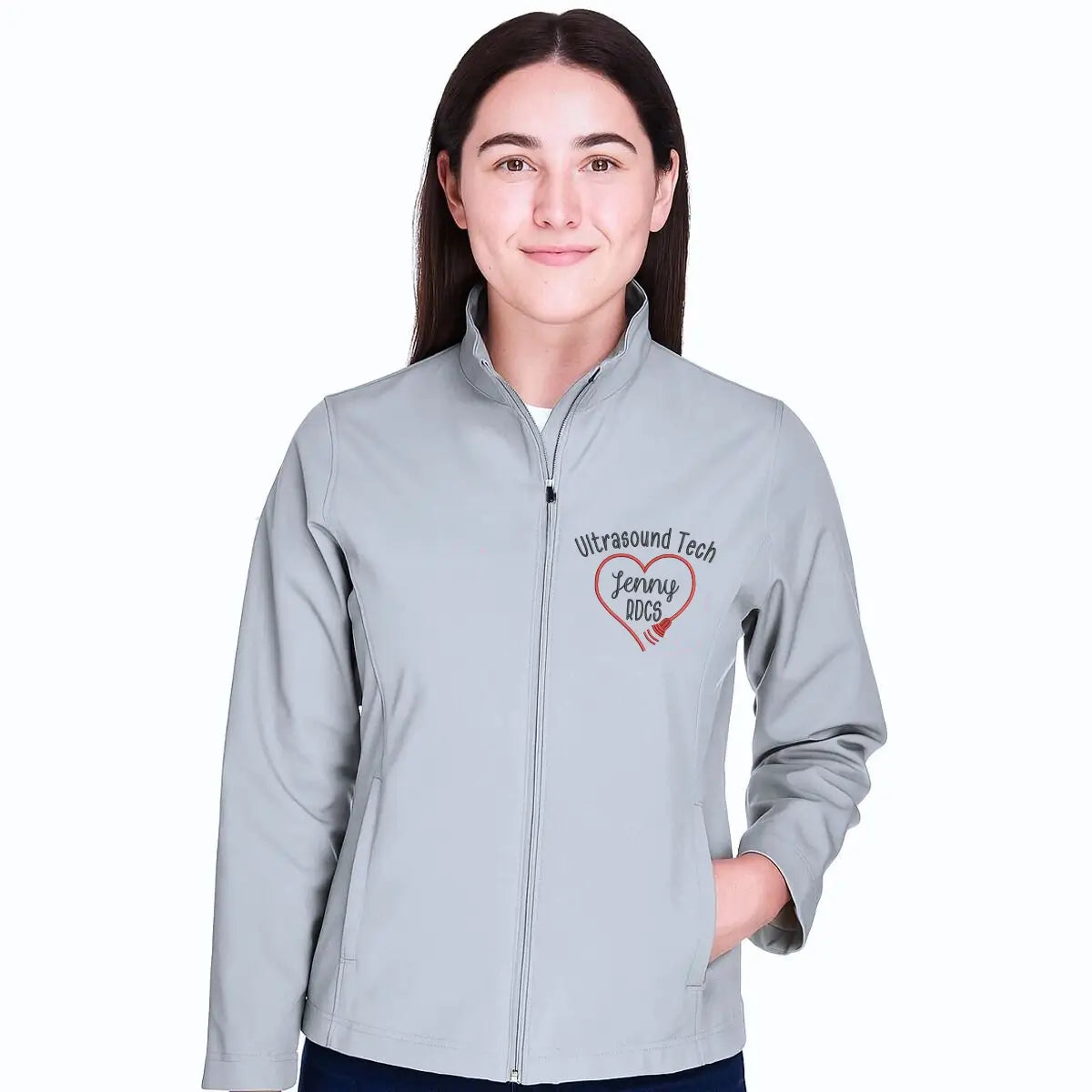 Personalized Ultrasound Tech Jacket with Name & Title – Embroidered Gift for Proud Sonographers